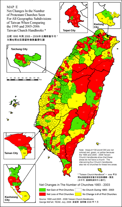 Net Changes in Protestant Churches in Taiwan - Click Image to Close